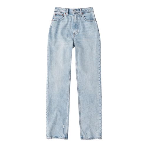 Abercrombie & Fitch Curve Love Ultra 90s High Rise Straight Jeans