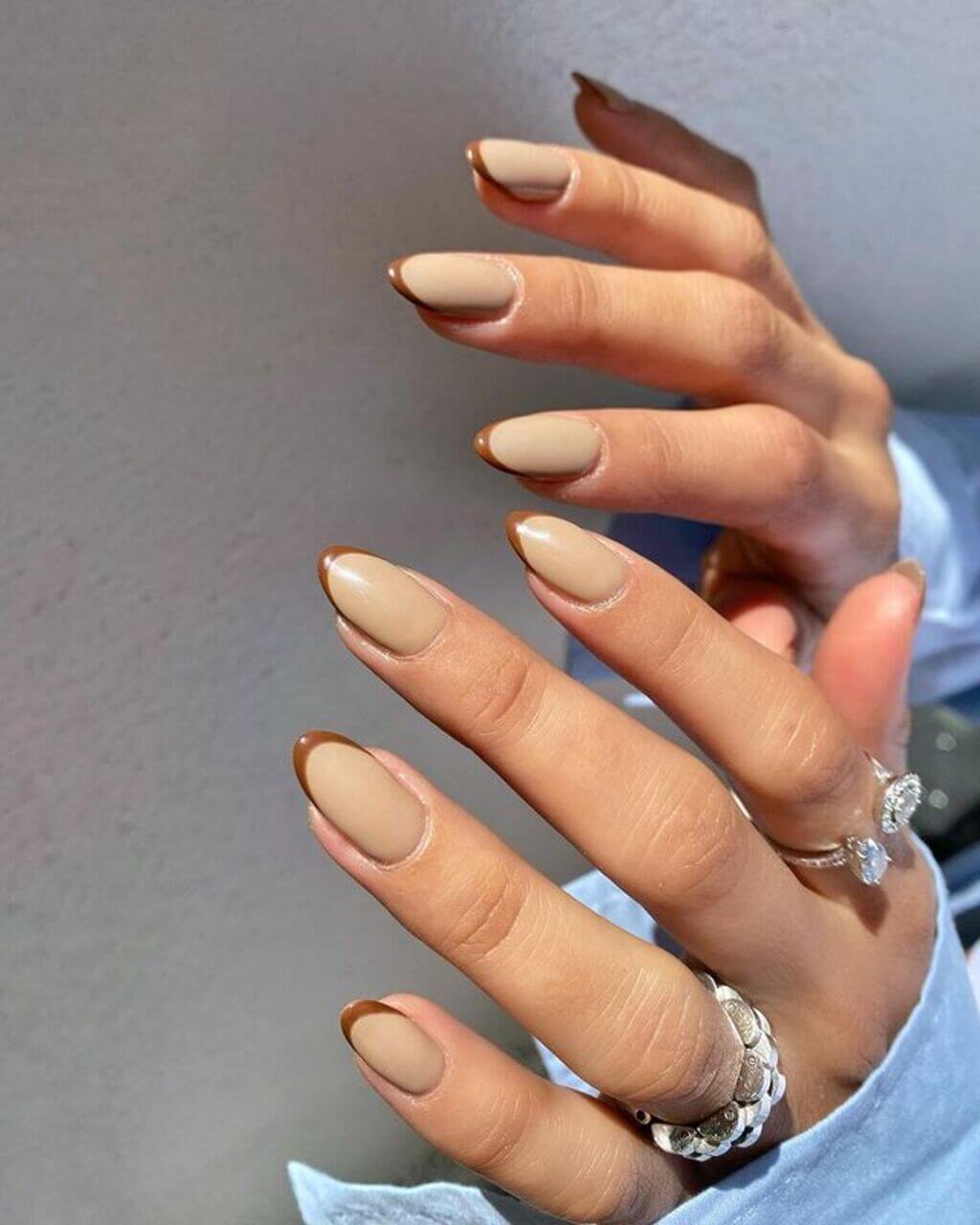 brown french tip