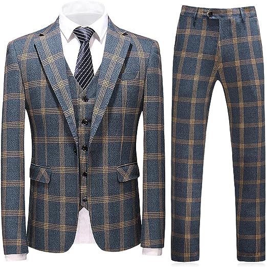 Checkered Suit Graduation Outfits for Guys