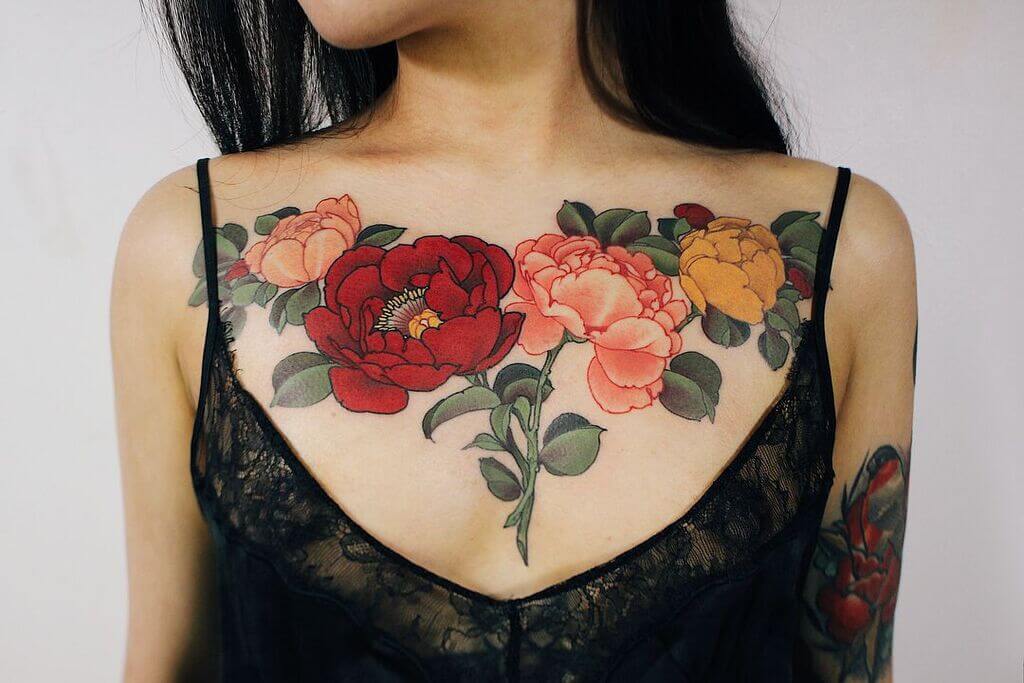 female breast tattoos designs