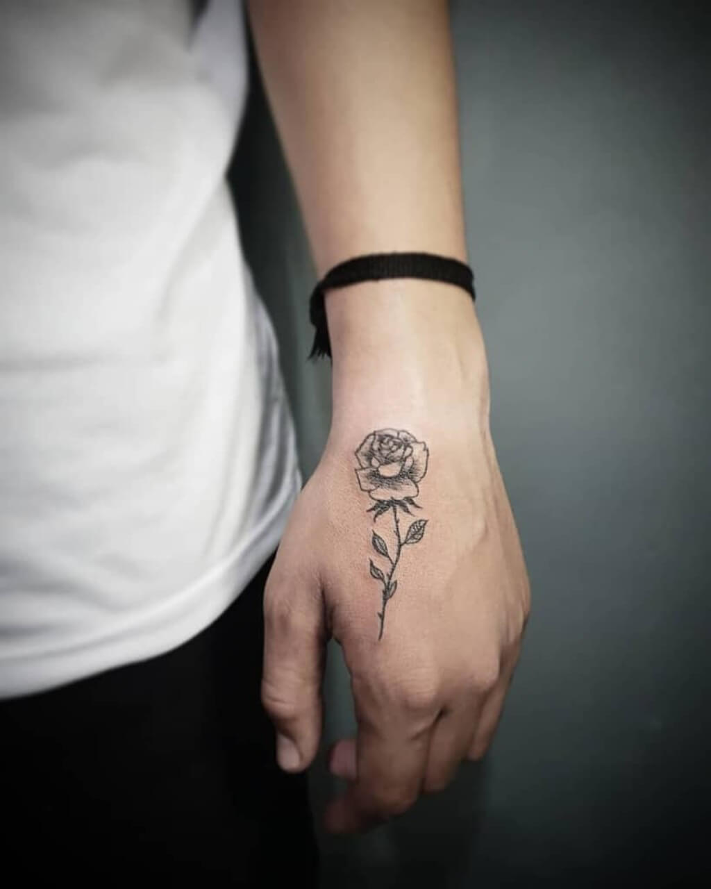 Rose Hand Tattoo for Men