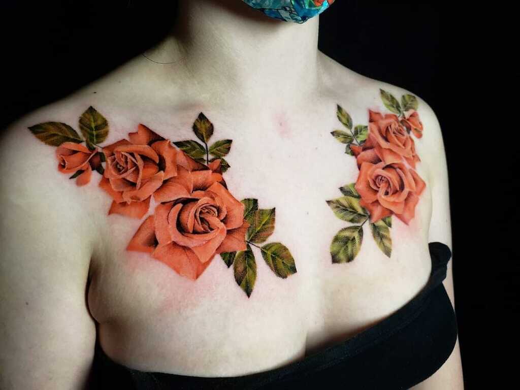 name tattoo under breast