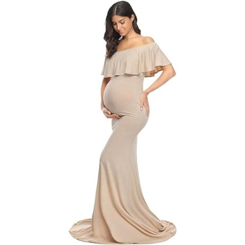 Off Shoulder Baby Shower Maternity Dress