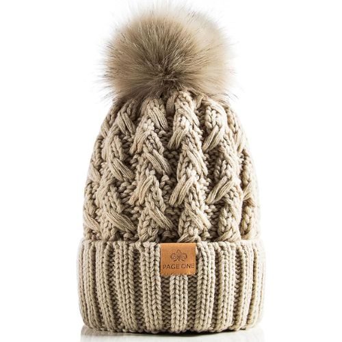 PAGE ONE Womens Winter Ribbed Beanie