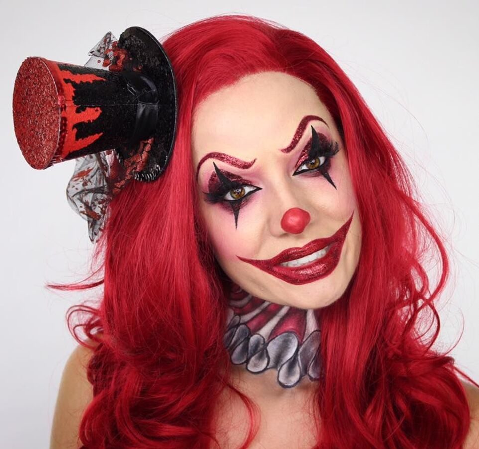 scary clown makeup